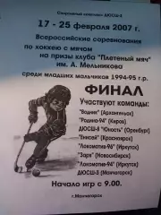 Плетеный мяч. Финал. Мальчики 1994-95 г.р. Мончегорск, 17-25 февраля 2007 г.