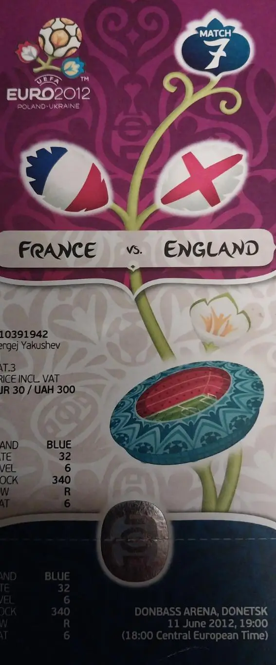 Франция - Англия Чемпионат Европы 2012