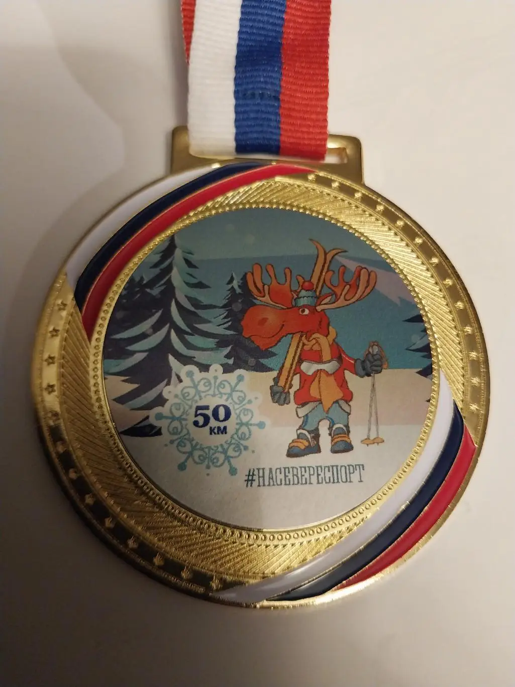 Первенство России по лыжным гонкам 50 км Мончегорск 2025, медаль участника