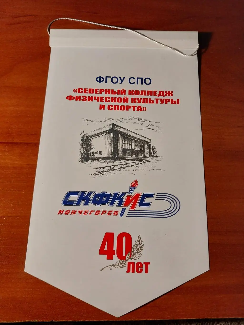 Вымпел. Северный колледж физической культуры и спорта. 40 лет. Мончегорск
