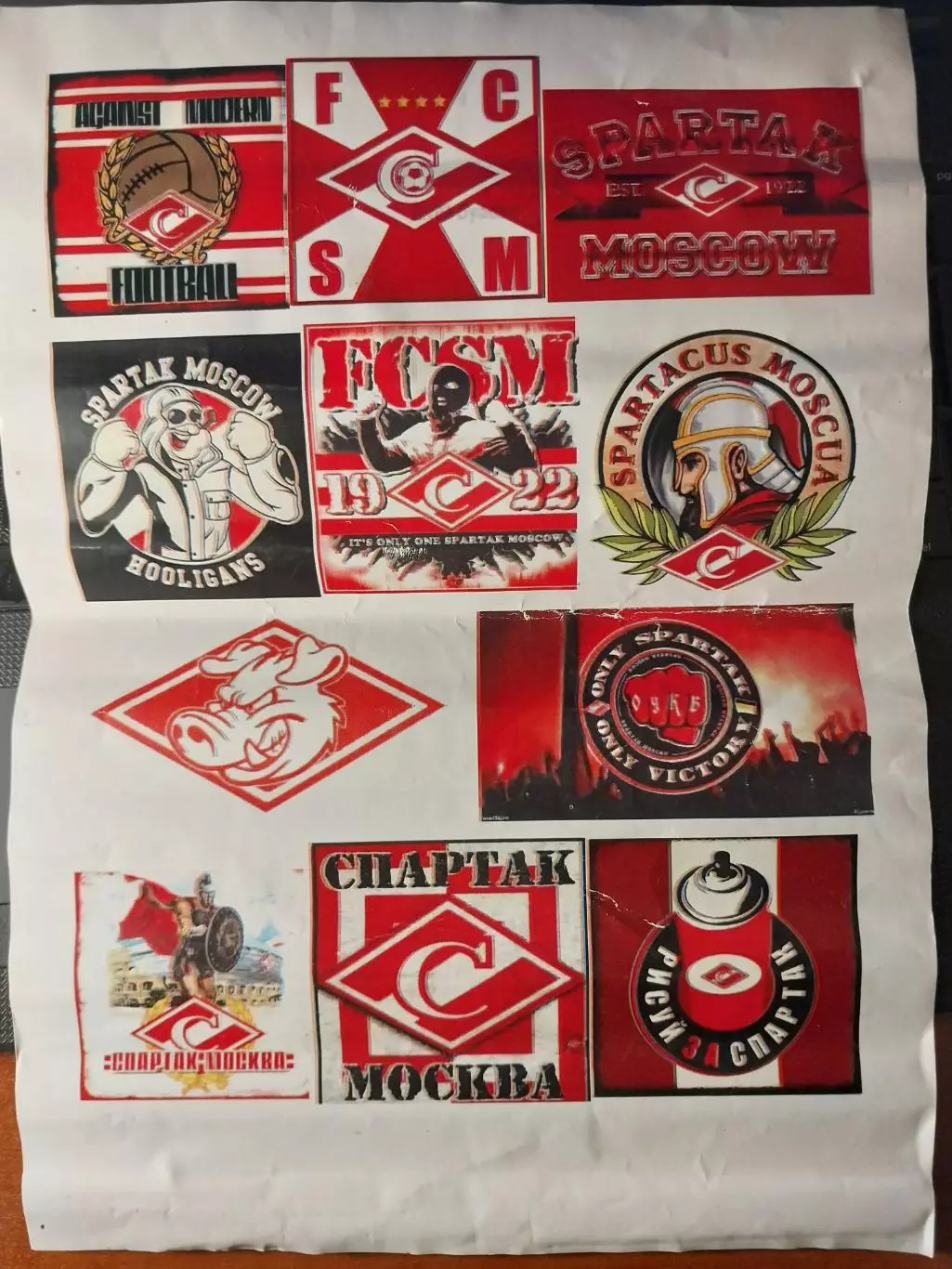 Стикеры Спартак Москва, футбол
