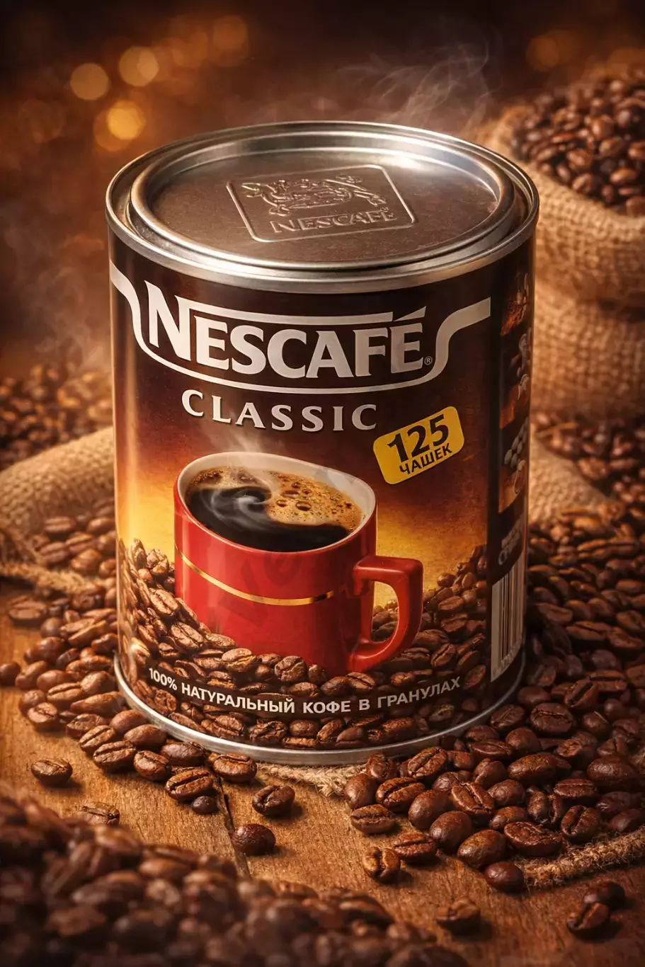 Банка из под кофе NESCAFE CLASSIC 125 чашек 2002 г