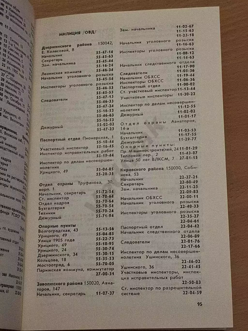 Список абонентов ярославской городской телефонной сети 1989 г 4