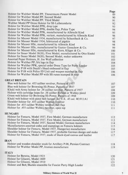 Военные кобуры WW II на английском языке в формате PDF 2