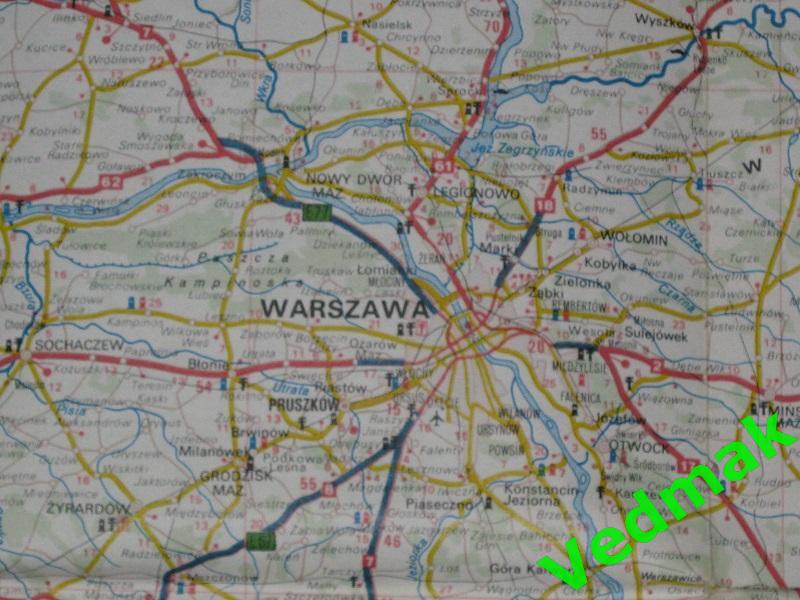 Автомобильная карта Польши 1993 г.. 3