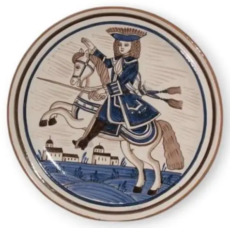 Настенная тарелка Пётр I / керамика глазурь /