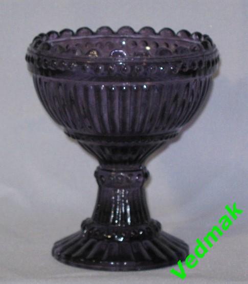 Креманка толстое фиолетовое стекло 1950 - 60 е гг..