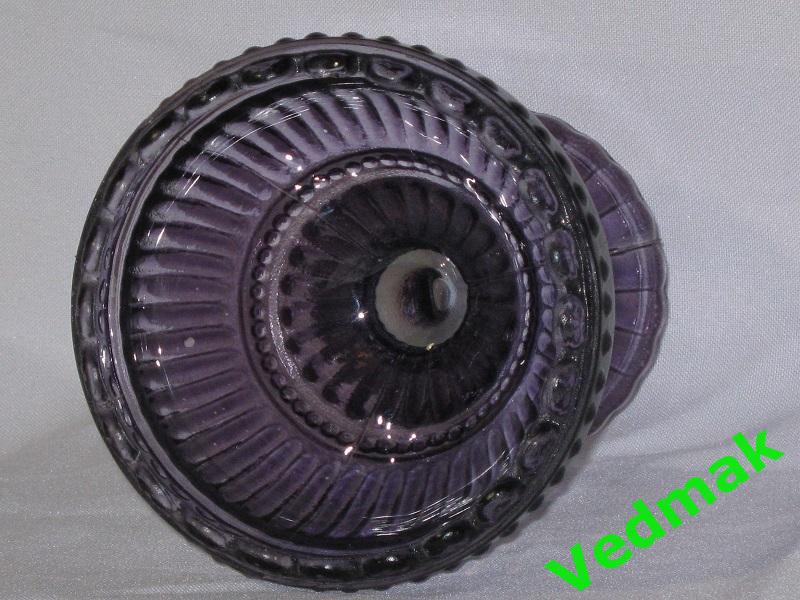 Креманка толстое фиолетовое стекло 1950 - 60 е гг.. 3