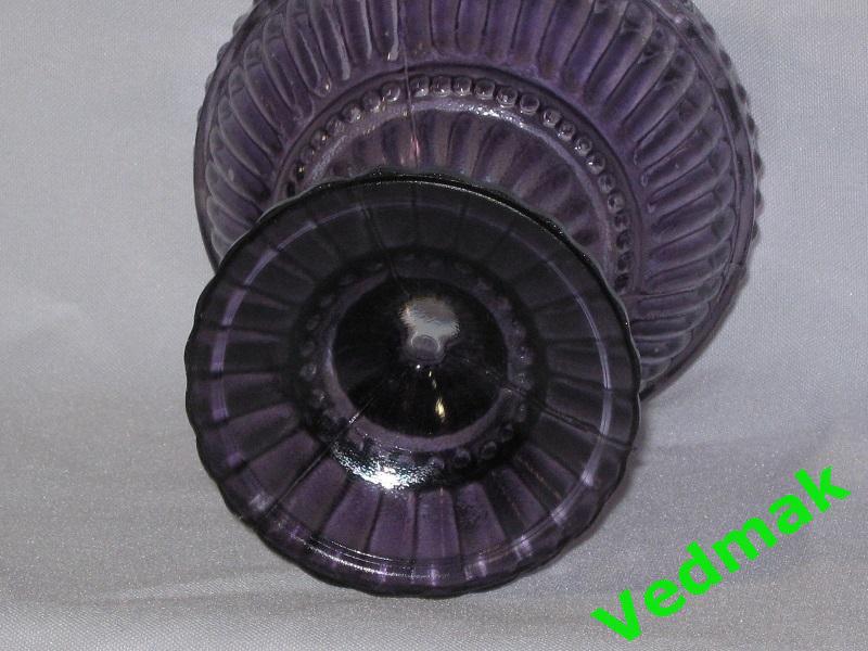 Креманка толстое фиолетовое стекло 1950 - 60 е гг.. 4