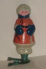 Винтажная ёлочная игрушка СССР, МУЖИЧОК С НОГОТОК, (СТЕКЛО)