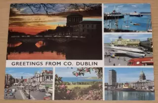 Дублин Ирландия Dublin Ireland postcard большой размер