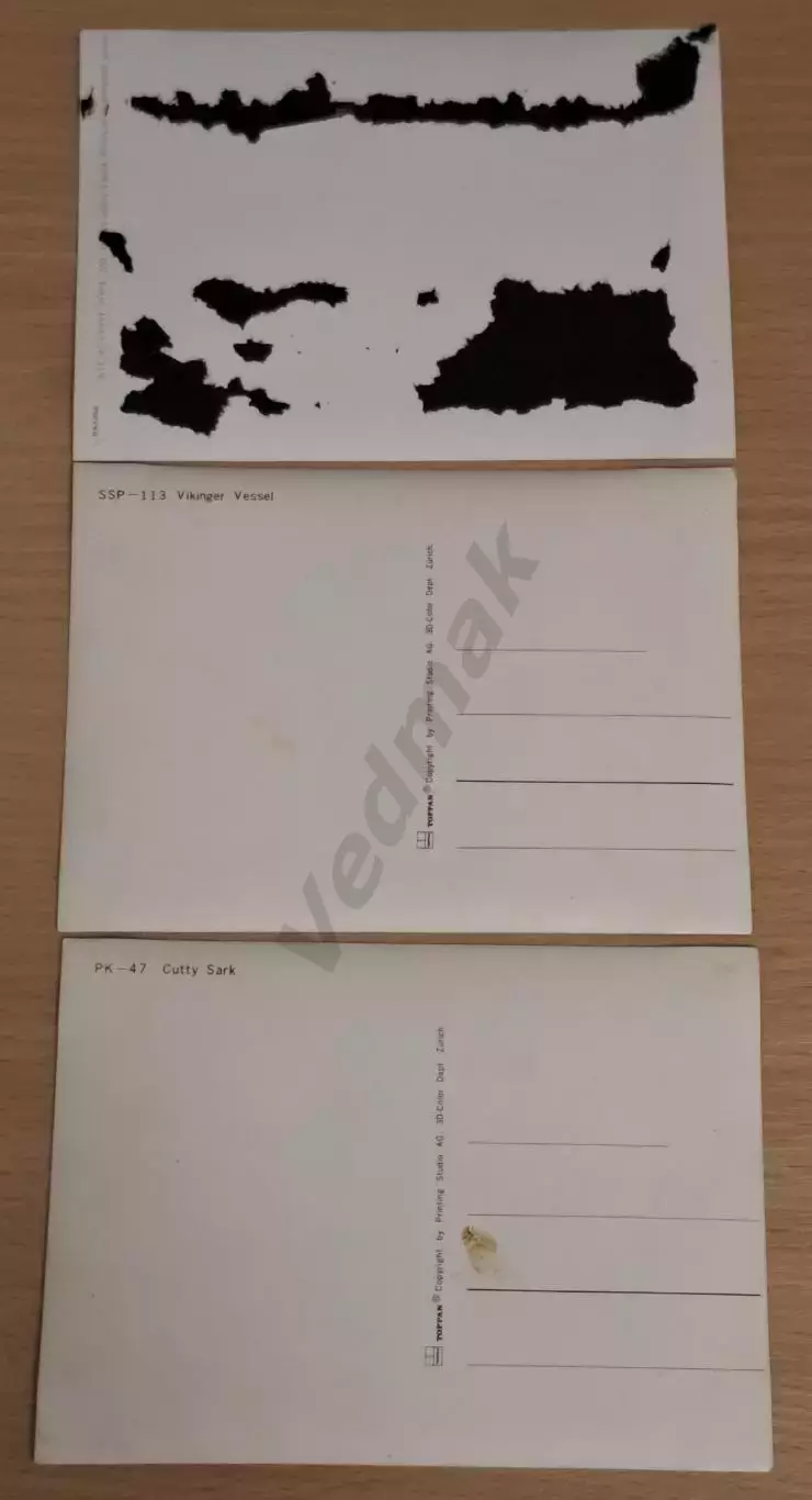 Открытки 3 D TOPPAN Japan 1960-70 гг парусники 3