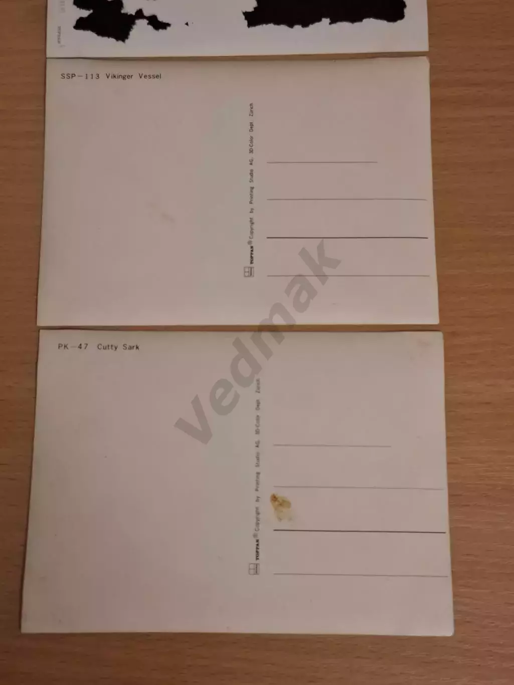 Открытки 3 D TOPPAN Japan 1960-70 гг парусники 4