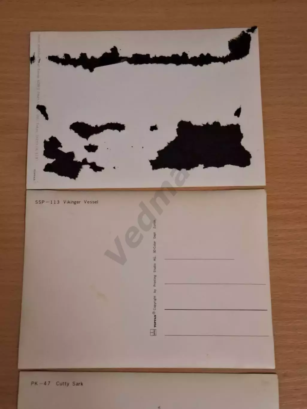 Открытки 3 D TOPPAN Japan 1960-70 гг парусники 5