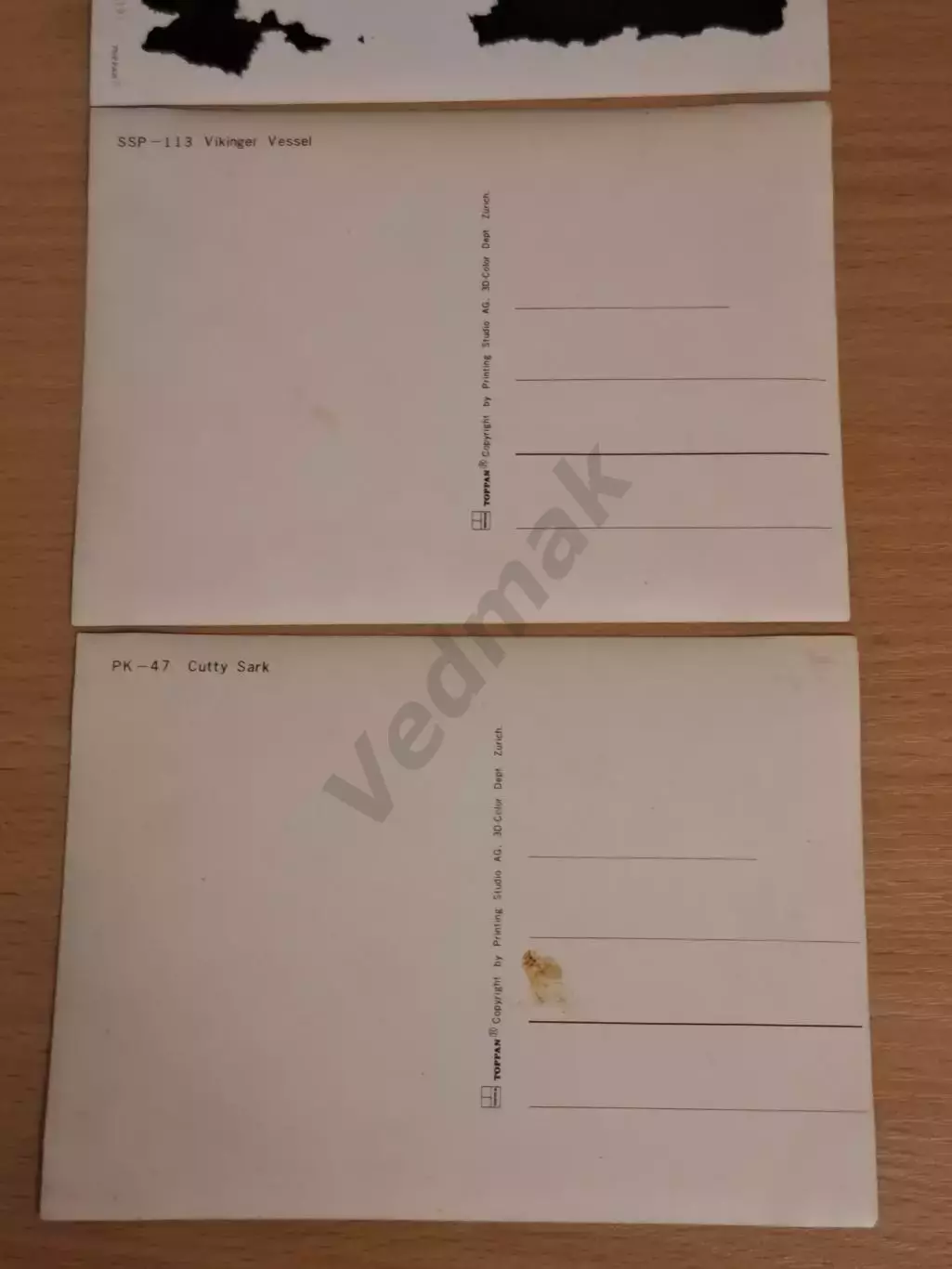 Открытки 3 D TOPPAN Japan 1960-70 гг парусники 6