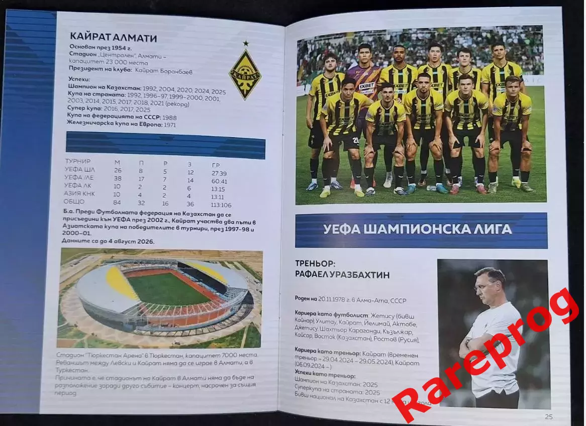Левски Болгария - Кайрат Казахстан 04.08 2026 кубок ЛЧ УЕФА 1