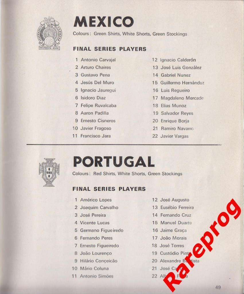 за 3 место -Португалия - СССР - 1966 / Англия-Германия / Англия ЧМ 66- Реплика 3