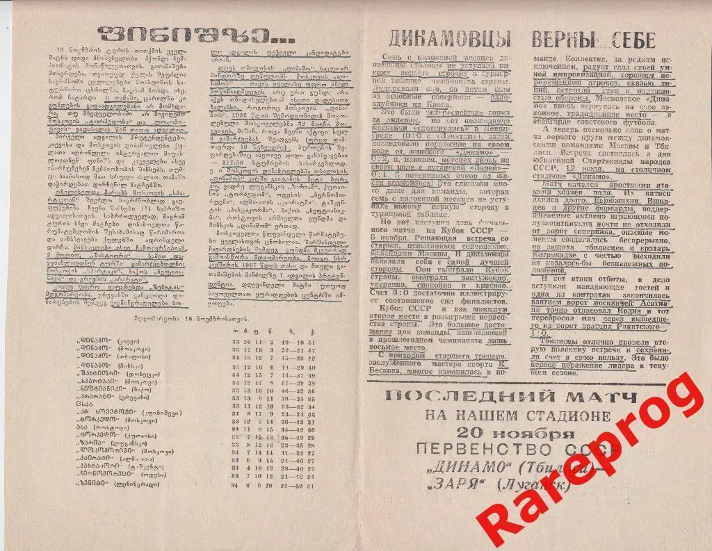 Динамо Тбилиси - Динамо Москва 1967 1