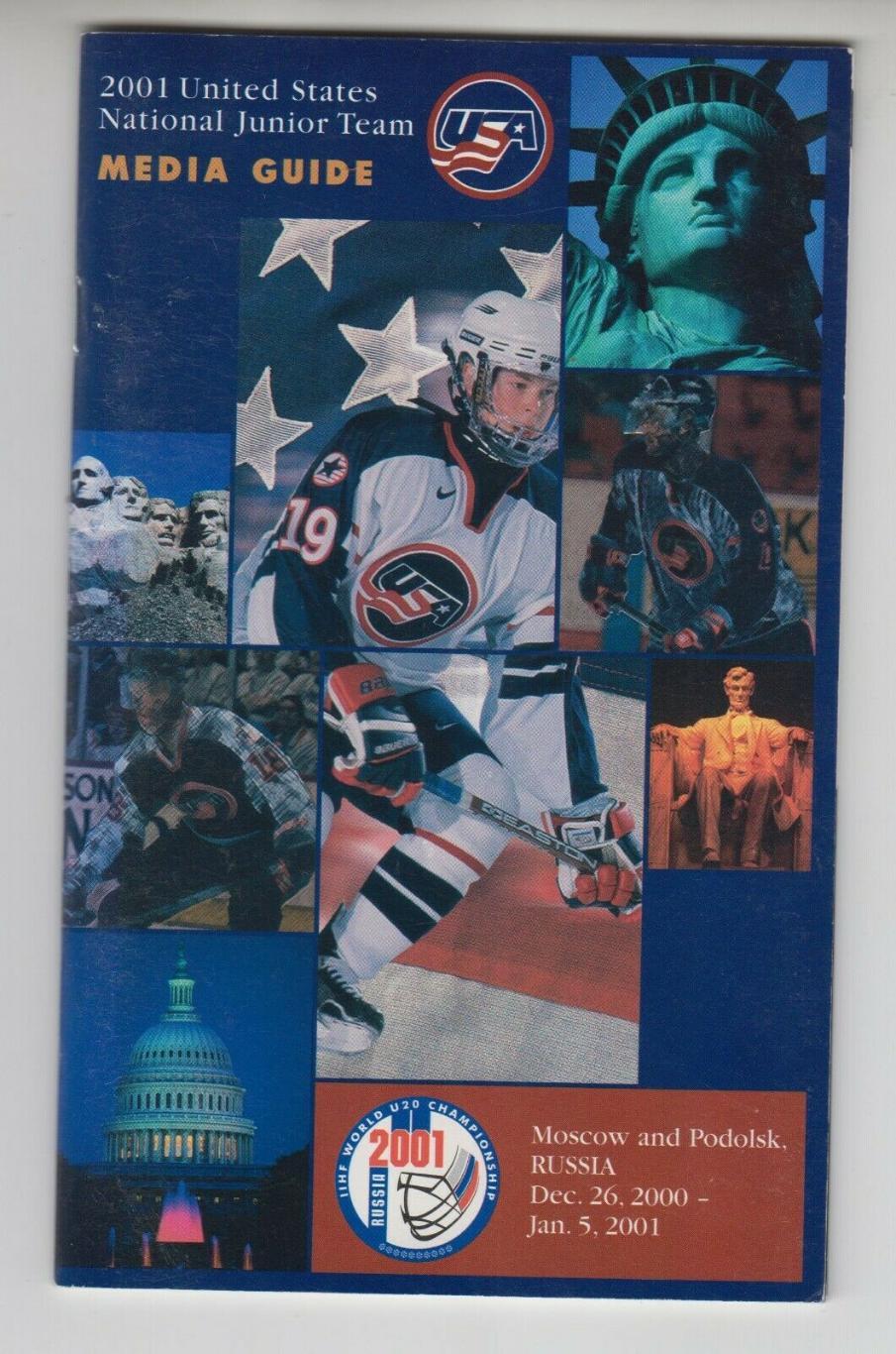 хоккей медиа гайд сборной США Чемпионат Мира до 20 лет Россия 2001