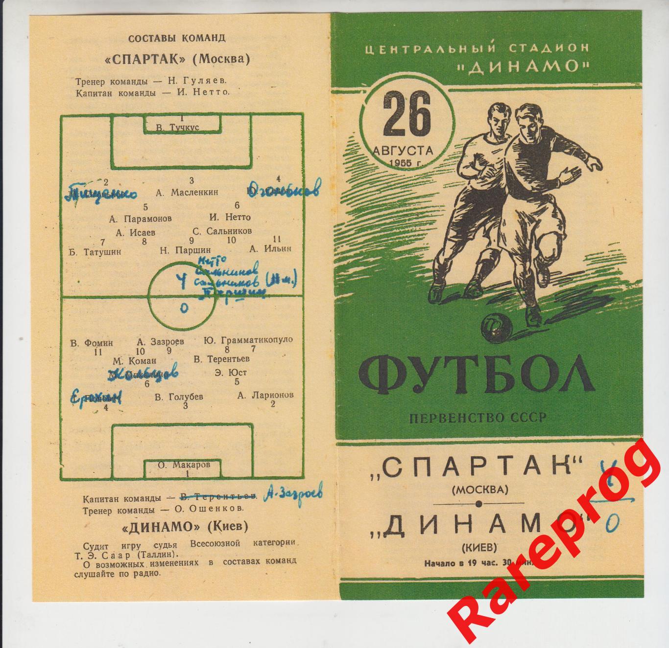 Спартак Москва - Динамо Киев - 1955