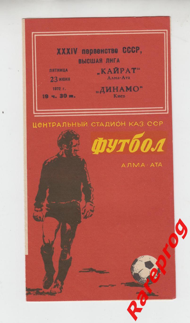 Кайрат Алма-Ата - Динамо Киев - 1972