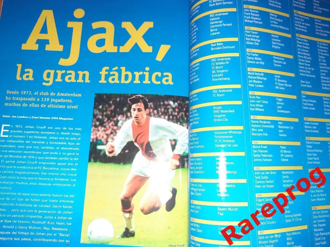 журнал Футбол RFEF Испания № 69 декабрь 2004 Аякс ЧМ Футзал постер 3