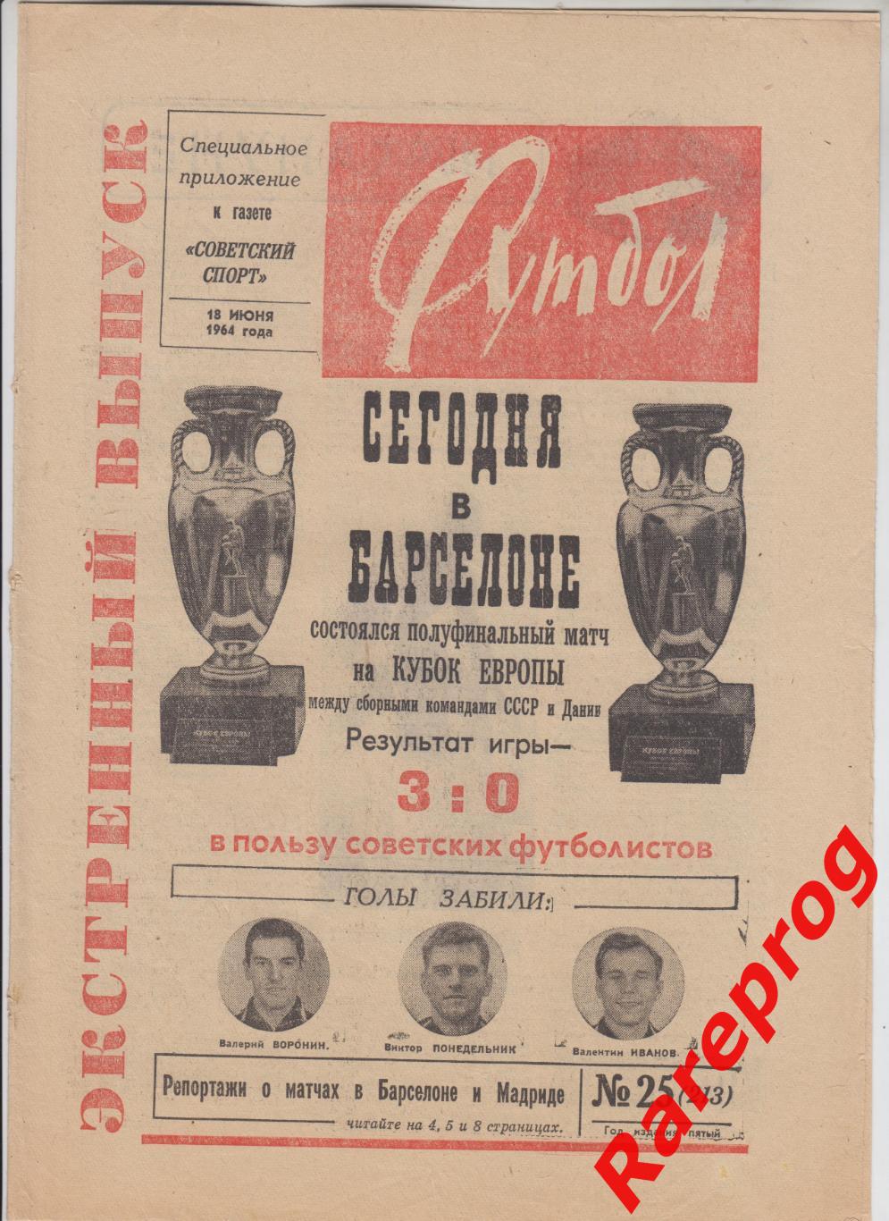 Испания СССР 1964 финал кубок Европы УЕФА ЕВРО 64