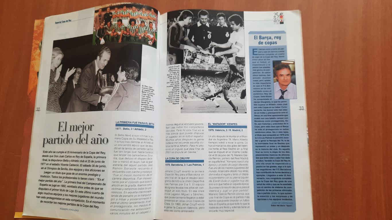 журнал Футбол RFEF Испания № 36 июнь 2001 - 25 лет кубку Испании 2
