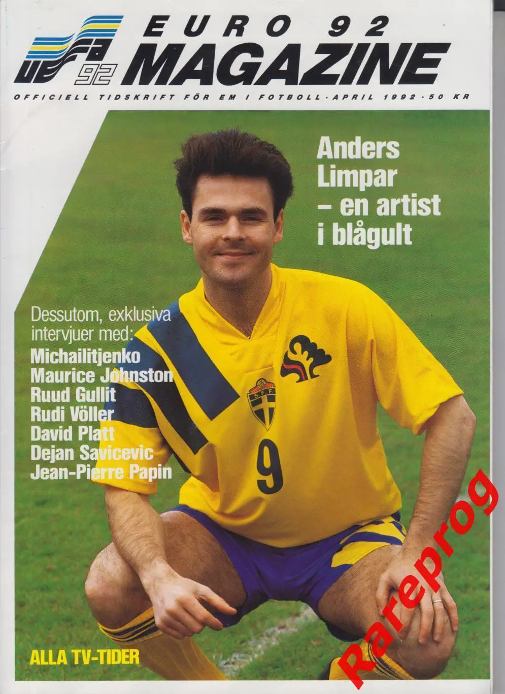 общая официальная программа Чемпионат Европы Швеция 1992 ЕВРО 92 - СССР Россия