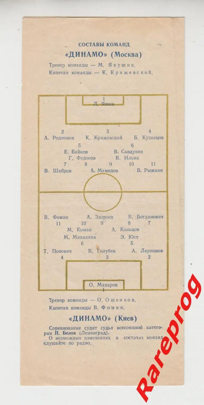 Динамо Москва - Динамо Киев - 1955 1
