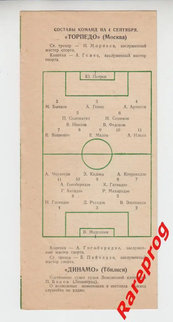 Торпедо Москва - Динамо Тбилиси - 1953 1