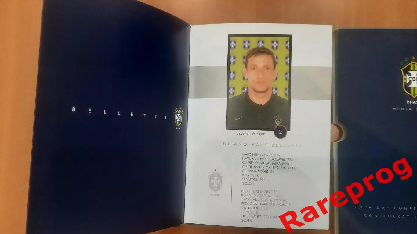 официальный медиа - гайд Бразилия - Кубок Конфедераций ФИФА 2003 Франция 3