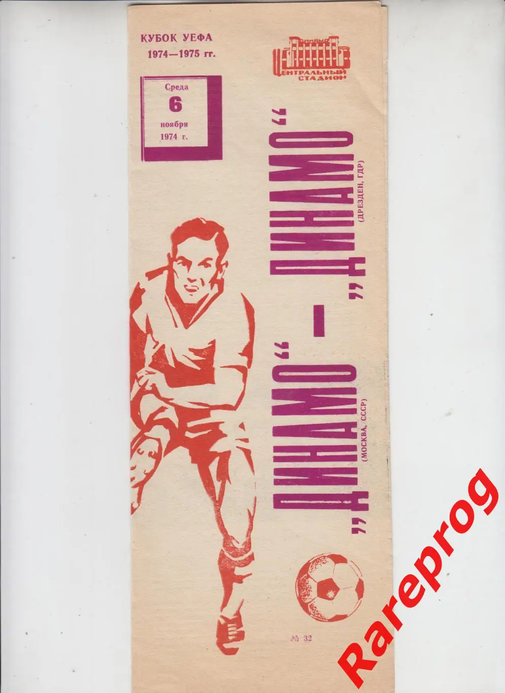 Динамо Москва СССР – Динамо Дрезден ГДР 1974 кубок УЕФА