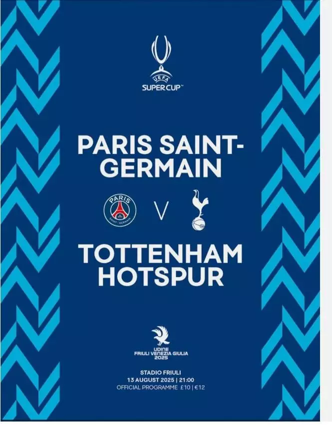ПСЖ Франция - Тотенхэм Хотспур Англия 13.08 2025 финал суперкубок УЕФА