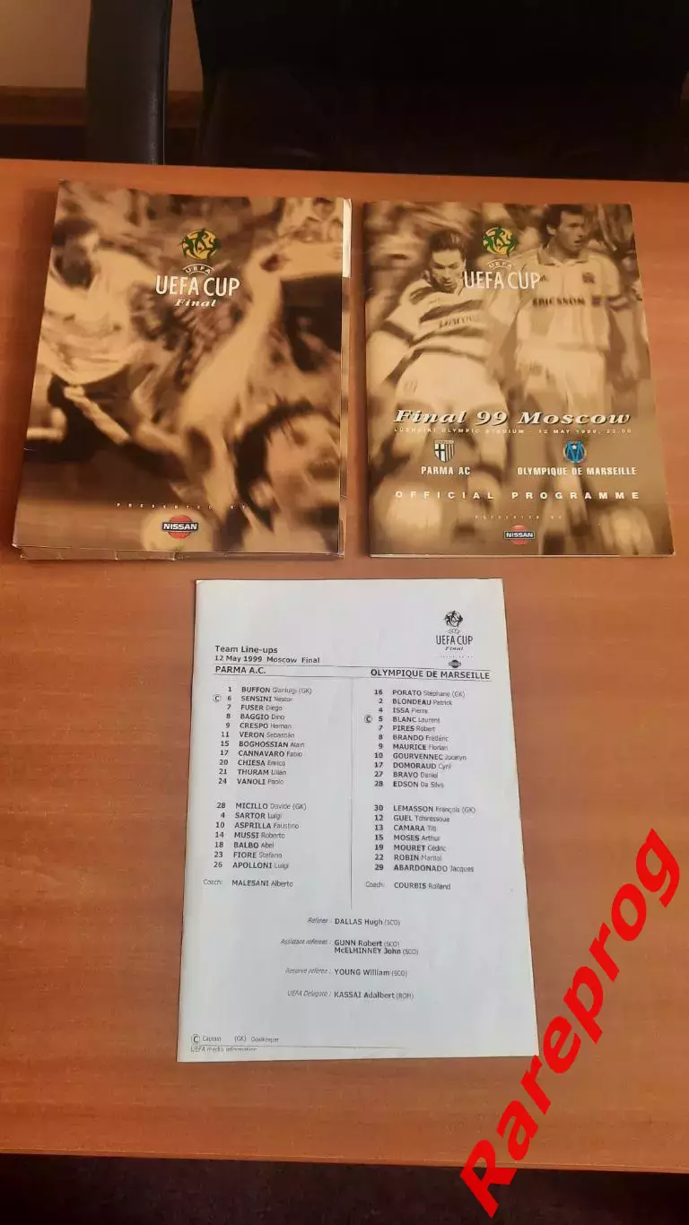 3! - Парма Италия - Олимпик Марсель Франция 1999 финал кубок УЕФА