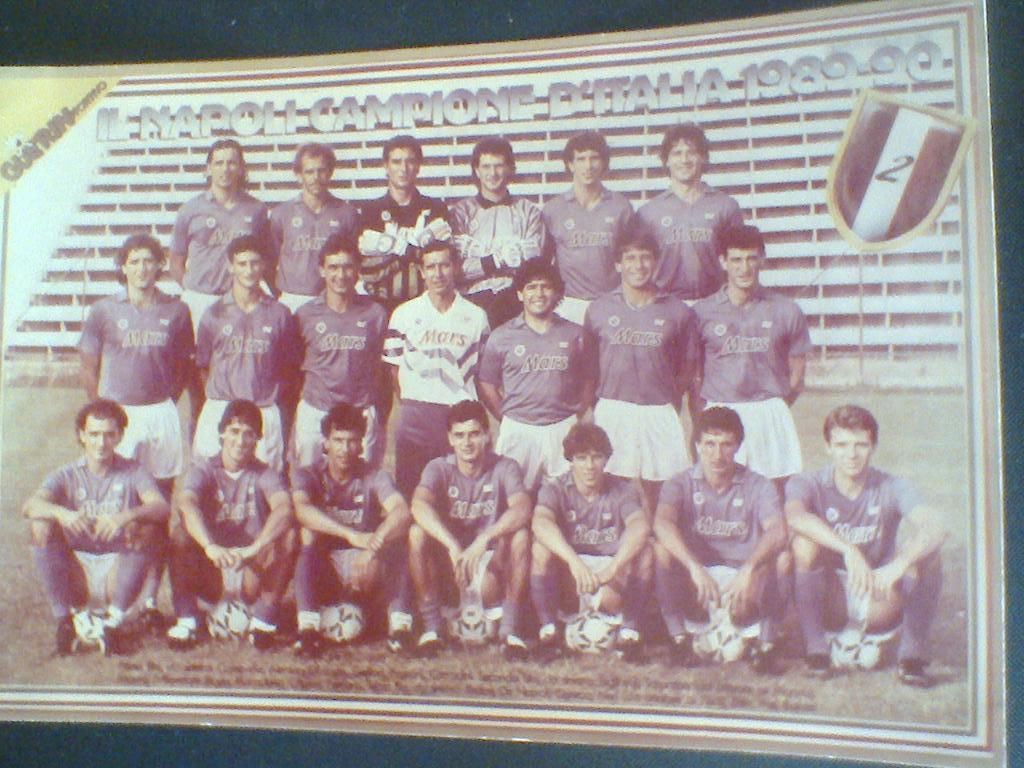 НАПОЛИ ИТАЛИЯ чемпион Италии-1989/1990-постер
