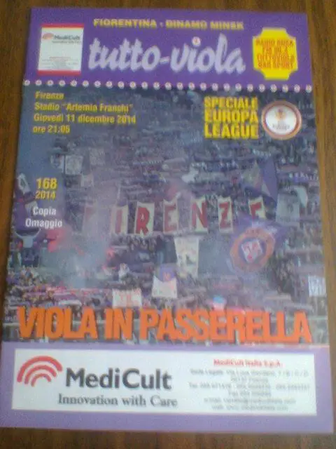 11.12.2014-ФИОРЕНТИНА ИТАЛИЯ--ДИНАМО МИНСК БЕЛАРУСЬ--КУБОК УЕФА