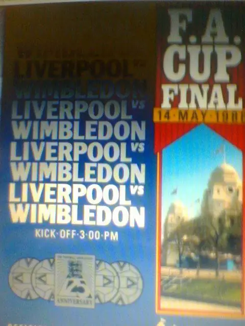14.05.1988--ЛИВЕРПУЛЬ АНГЛИЯ--УИМБЛДОН АНГЛИЯ--финал Кубка Англии