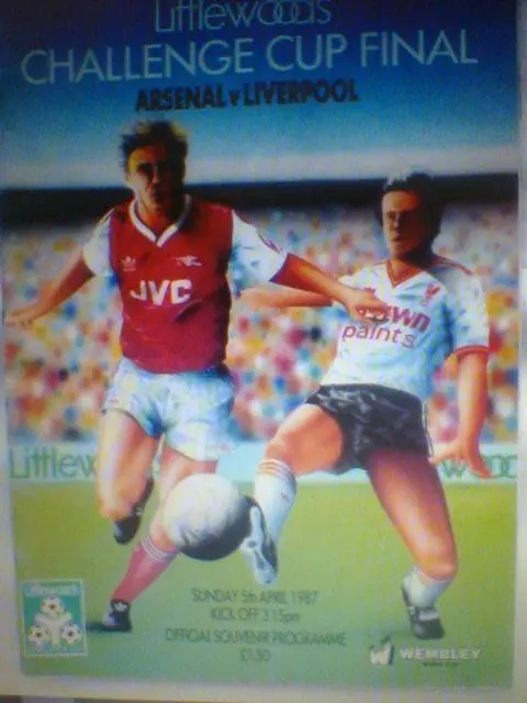 05.04.1987--АРСЕНАЛ АНГЛИЯ--ЛИВЕРПУЛЬ АНГЛИЯ--Финал Кубка Английской лиги
