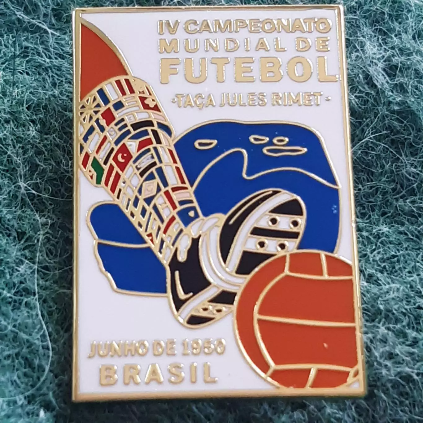 Футбол.Чемпіонат світу ФІФА.1950. БРАЗИЛІЯ .ЕМАЛЬ.