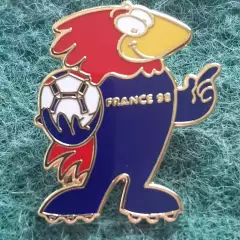 Футбол.Чемпіонат світу ФІФА.1998. ФРАНЦІЯ.талісман маскот .ЕМАЛЬ.