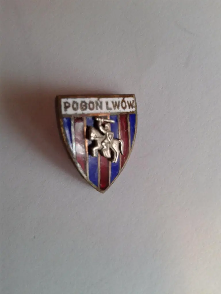 ФК Погонь Львов,УКРАИНА.Pogon Lwow, Погонь ЛЬВІВ, Винт, довоеннный,Эмаль.RRR!!!