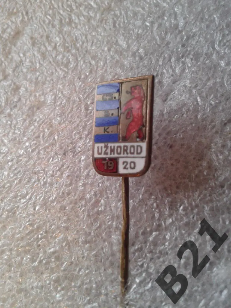 Футбол.ФК. СК Ужгород.Украина.SK Uzhorod.Оригинал.довоенный. ЭМАЛЬ. 2