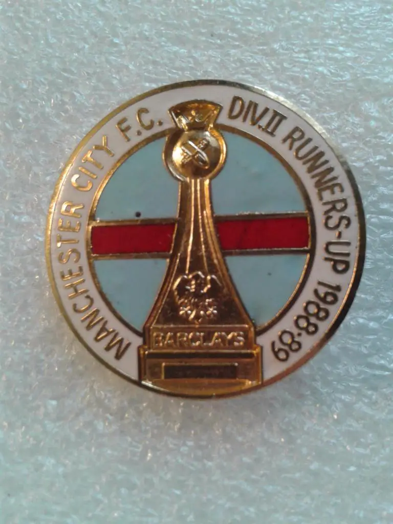 Футбол.ФК Манчестер Сити 1988-89 .старая ЭМАЛЬ.д=30