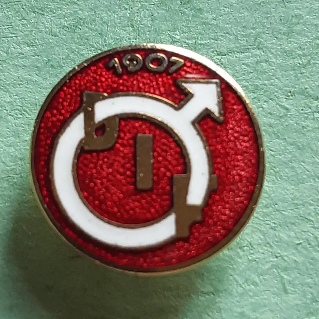 Футбол.клуб.Дегерфорс ИФ.Degerfors IF.Швеция.старый знак с клеймом.80-е гг.ЭМАЛЬ