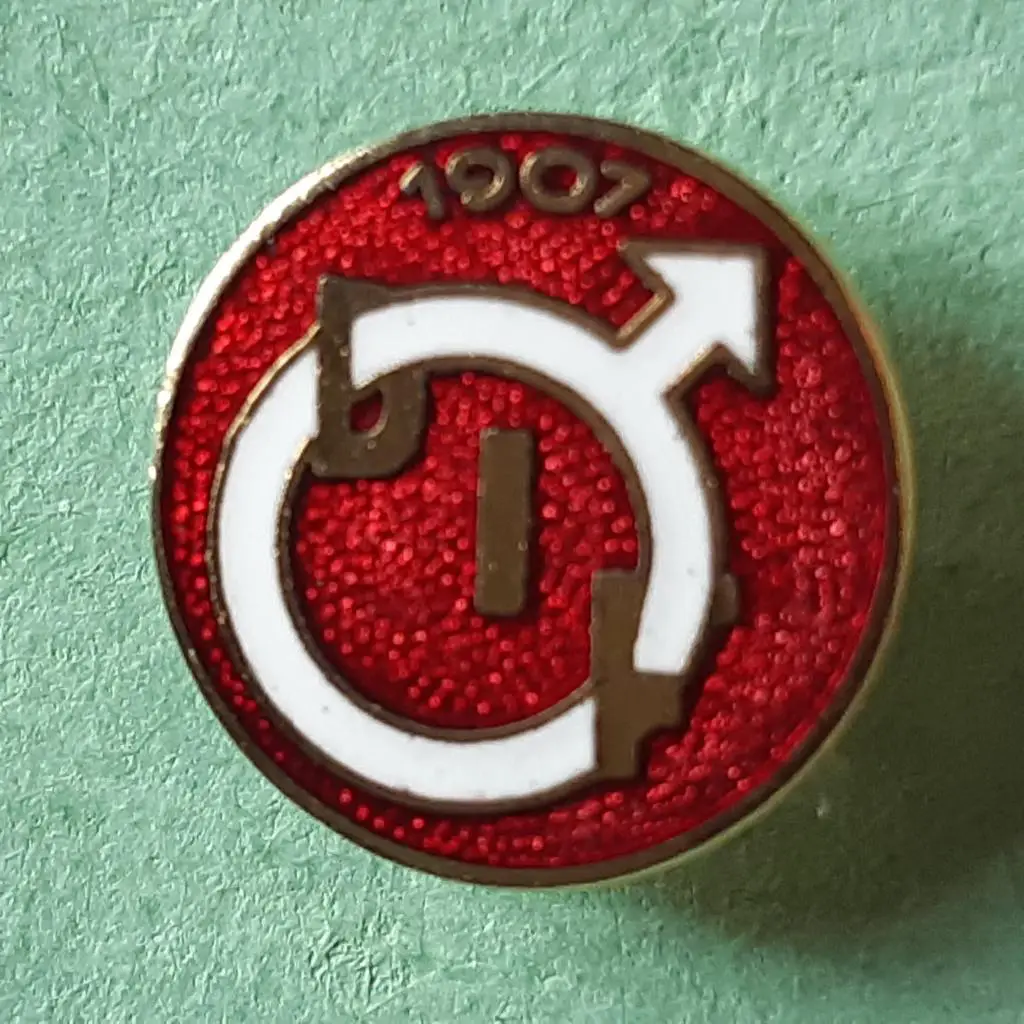 Футбол.клуб.Дегерфорс ИФ.Degerfors IF.Швеция.старый знак с клеймом.80-е гг.ЭМАЛЬ 1