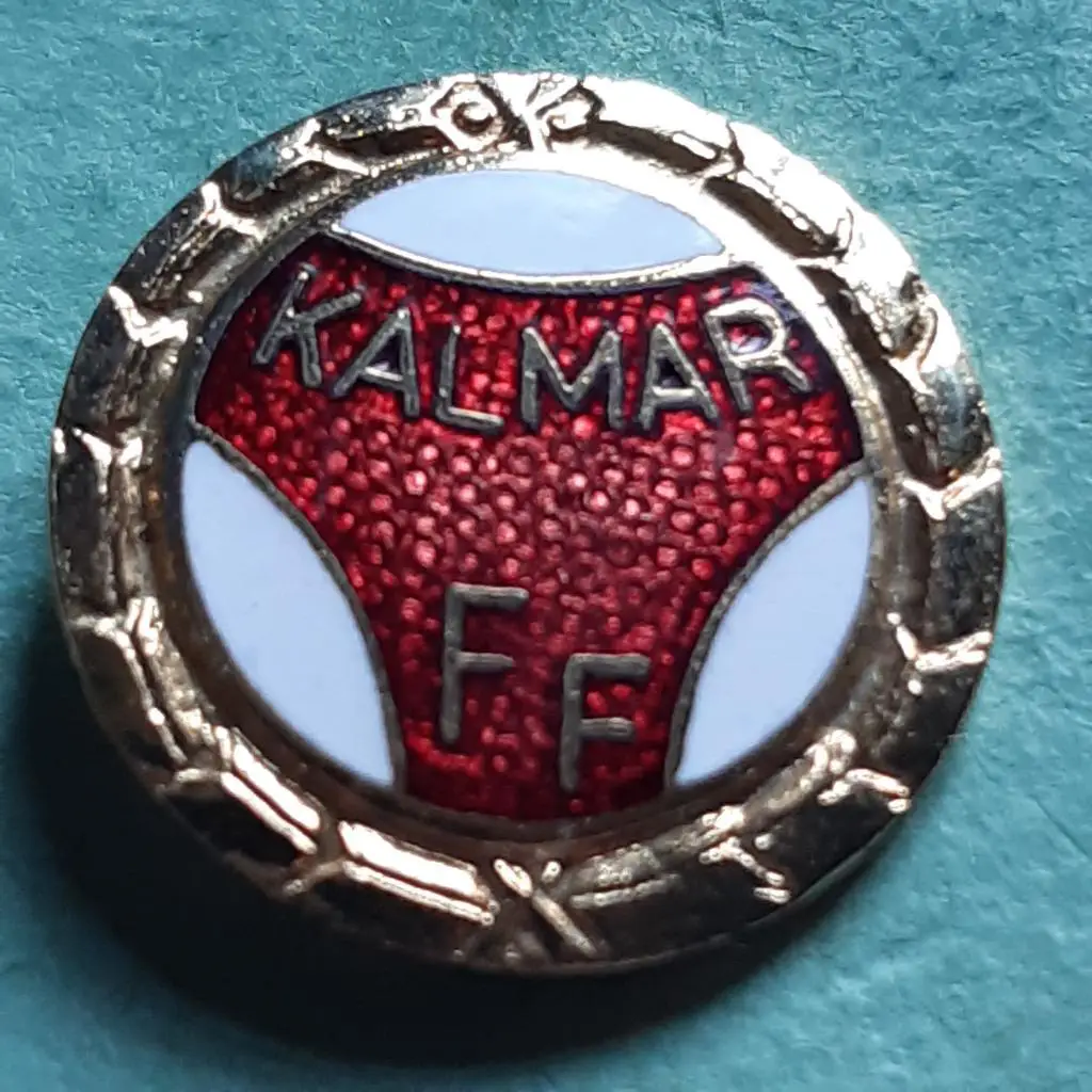 Футбол.клуб.Кальмар ФФ.Kalmar FF.Швеция.старый знак с клеймом.80-е гг.ЭМАЛЬ
