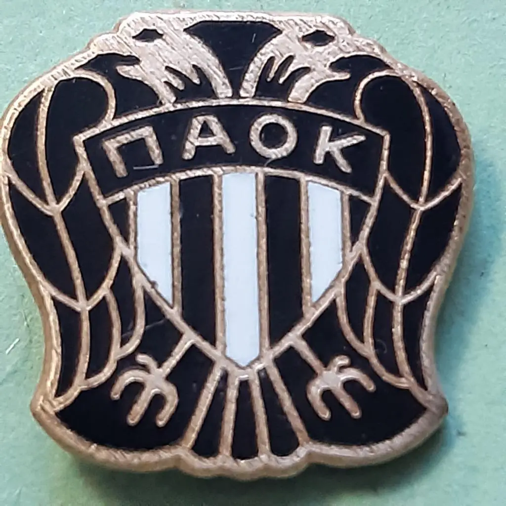 Футбол.клуб.ФК ПАОК Салоники Греция.1970-е гг.игла ЭМАЛЬ.