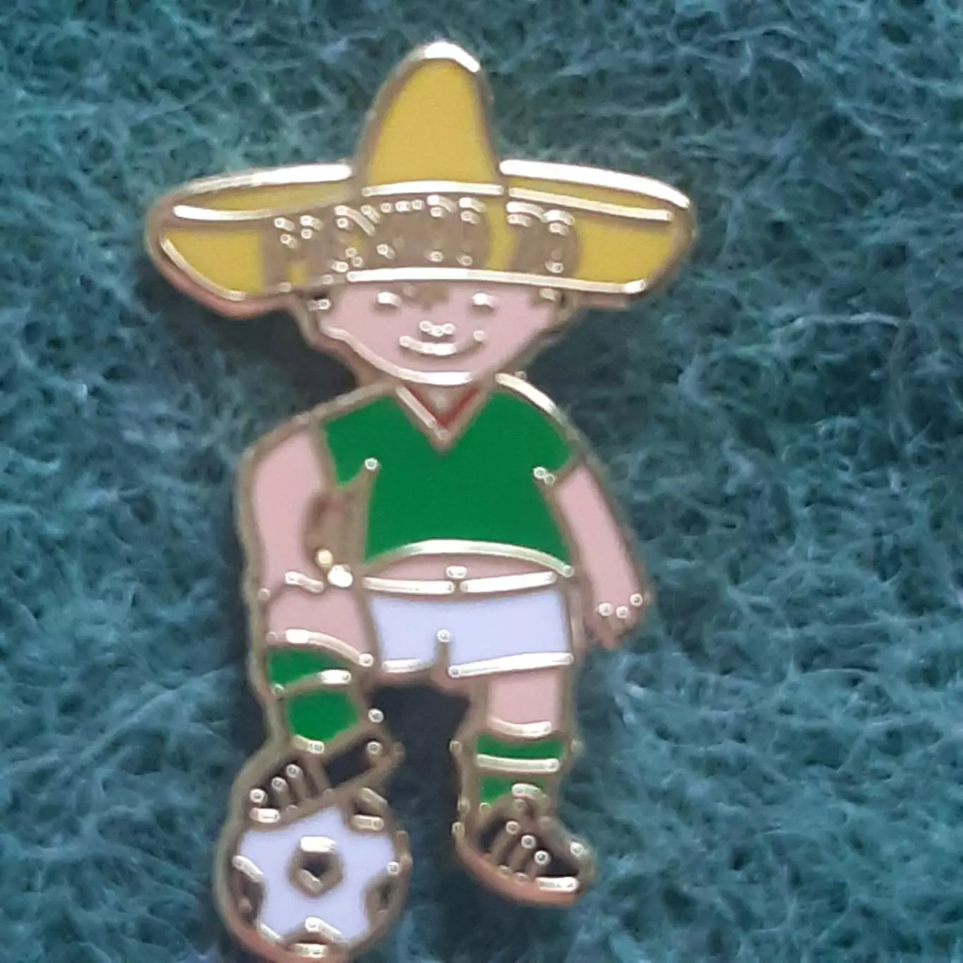 Футбол.Чемпіонат світу.ФІФА.МЕКСИКА 1970.талісман маскот .ЕМАЛЬ