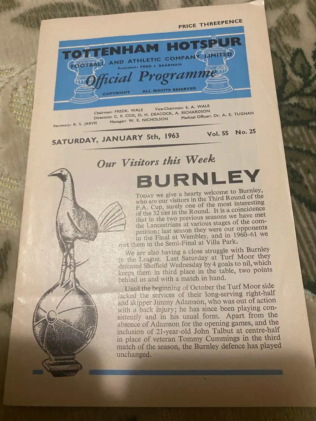 Тоттенхэм - Бернли 1962-1963